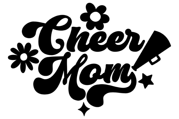 Retro Cheer Mom Svg PNG
