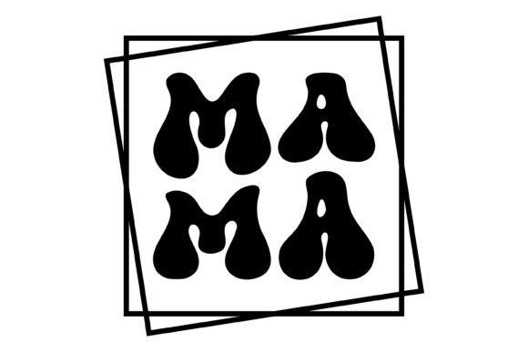 Retro Mama Frame Svg PNG