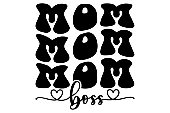Wavy Mom Boss Svg PNG